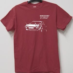 TR7 T Shirt GT308 Unisex Style 100% Cotton Maroon