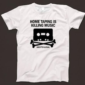 Home Taping bringt Musik-T-Shirt um ST110 Unisex Style 100% Baumwolle weiß
