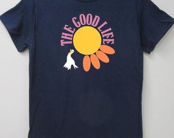 The Good Life T Shirt GT044 Unisex Style 100% Cotton Navy