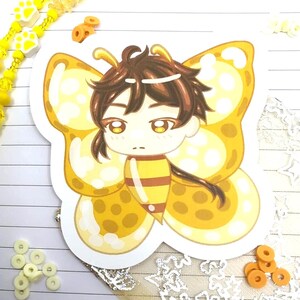 Autocollant/sticker Kawaii papillon Genshin Impact | Zhongli