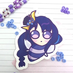 Autocollant/sticker Kawaii abeille Genshin Impact | Raiden Ei