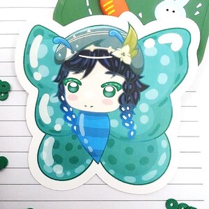 Autocollant/sticker Kawaii papillon Genshin Impact | Venti