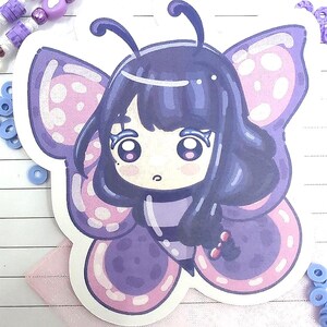 Autocollant/sticker Kawaii papillon Genshin Impact | Raiden Ei