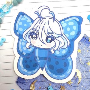 Autocollant/sticker Kawaii papillon Genshin Impact | Furina
