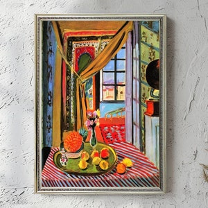 Henri Matisse Interior at Nice Canvas, Matisse Print, Matisse Poster, Henri Matisse Wall Art, Henri Matisse Canvas Colorful Art, Home Decor