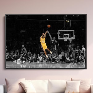 Kobe&#39;s The Last Shot Canvas, Lakers Legend Canvas, Kobe Bryant Canvas, Kobe Last Shot Print, Lakers Buzzer, Beater Art, Iconic Moment