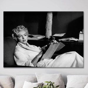 Marilyn Monroe Art Canvas B&W Poster Tela/Immagine Stampata Decorazione da Parete