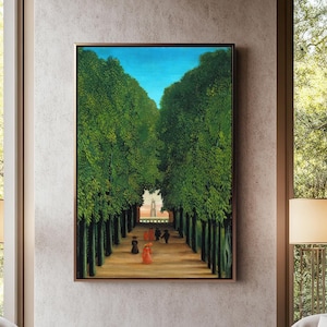 Henri Rousseau &#39;The Avenue in the Park at Saint Cloud&#39; Canvas Print - Vintage Landscape Art - Elegant Park Scene Wall Decor