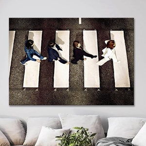 The Beatles Abbey Road Canvas, The Beatles Wall Art ,Retro Music Wall Decor