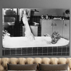 Marilyn Monroem bathtub  Canvas Print | Marilyn Monroe Roll Canvas | Wall Art, Posters, Home Decor,
