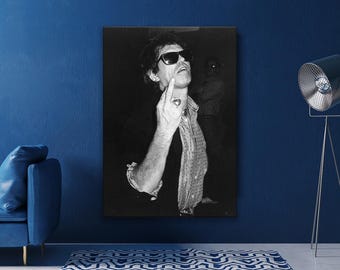 キース・リチャーズ 中指 キャンバス ウォール アート、面白いロック