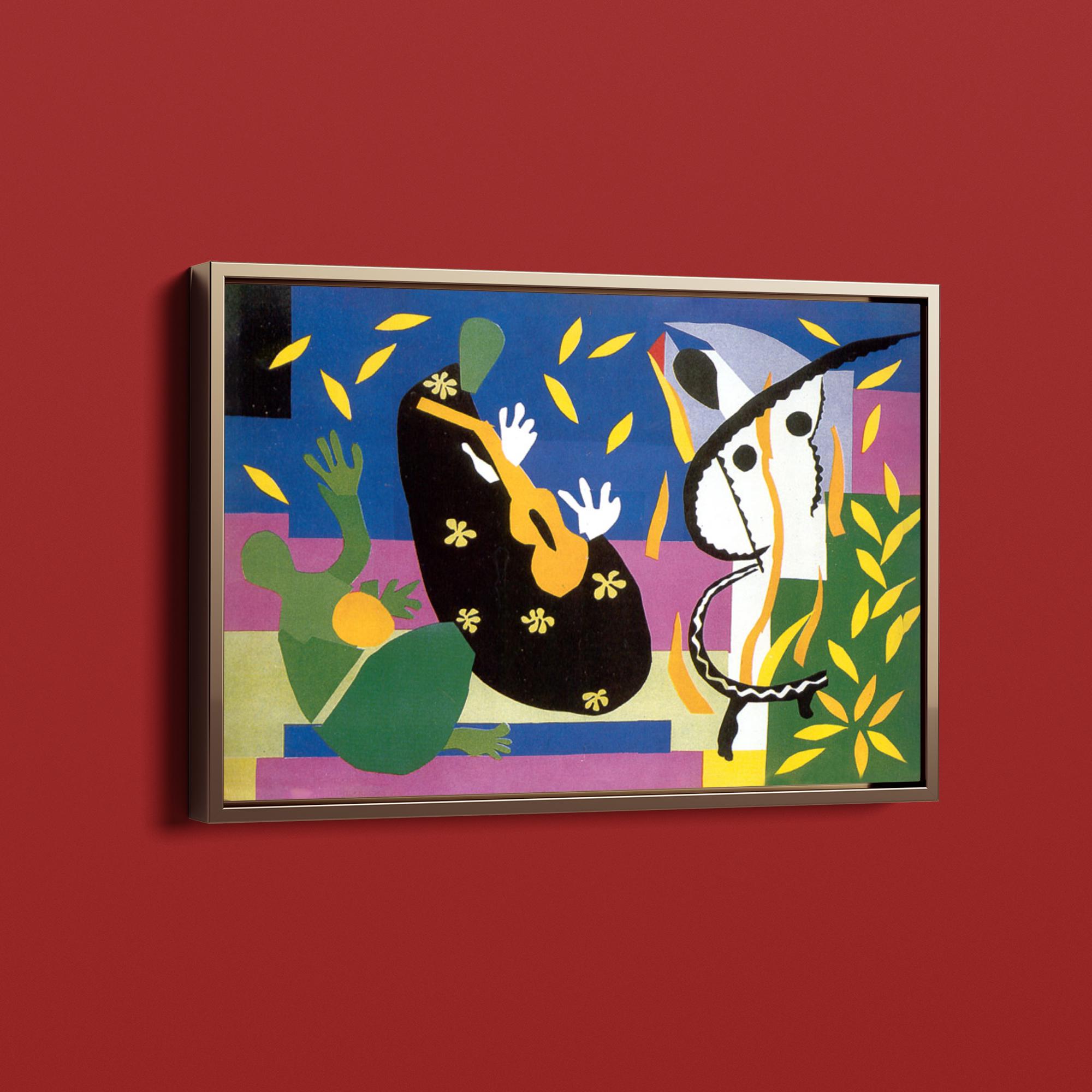 アンリ・マティスのヴィンテージ額入りアート作品：「王の悲しみ、1952