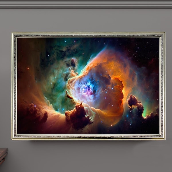 Lienzo fotográfico de la Nebulosa de Orión, Galaxia, Arte mural, Impresión en lienzo de astrofotografía, Arte del universo, Regalo de astronomía, Exploración espacial