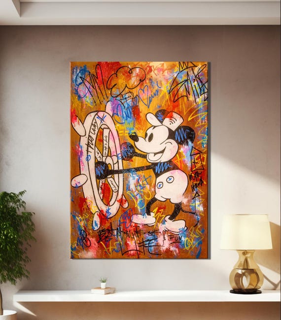 昭和レトロ グアム土産 ゴールド額入り 泊ミッキーマウス メタリック