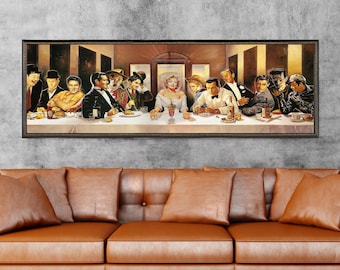 Canvastavla med ikoniska legender: Marilyn Monroe, James Dean, Charlie Chaplin Pop Art-tryck, Retro och Vintage Star Collection