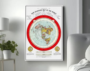 アレクサンダー・グリーソンの新標準世界地図 - 1892年平面地球