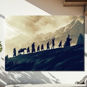 Best Movie Canvas Wall Art | Fellowship Canvas Wall Art | Best Fantasy Movie Canvas Poster Print | Movie Modern Art decor