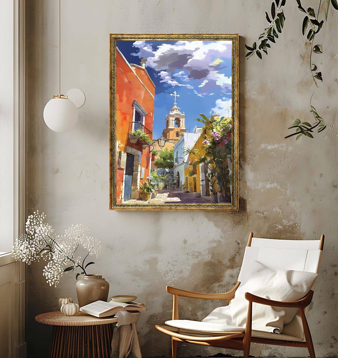 Puerto Rico Art - Original Oil Painting of Old San Juan on Framed ...