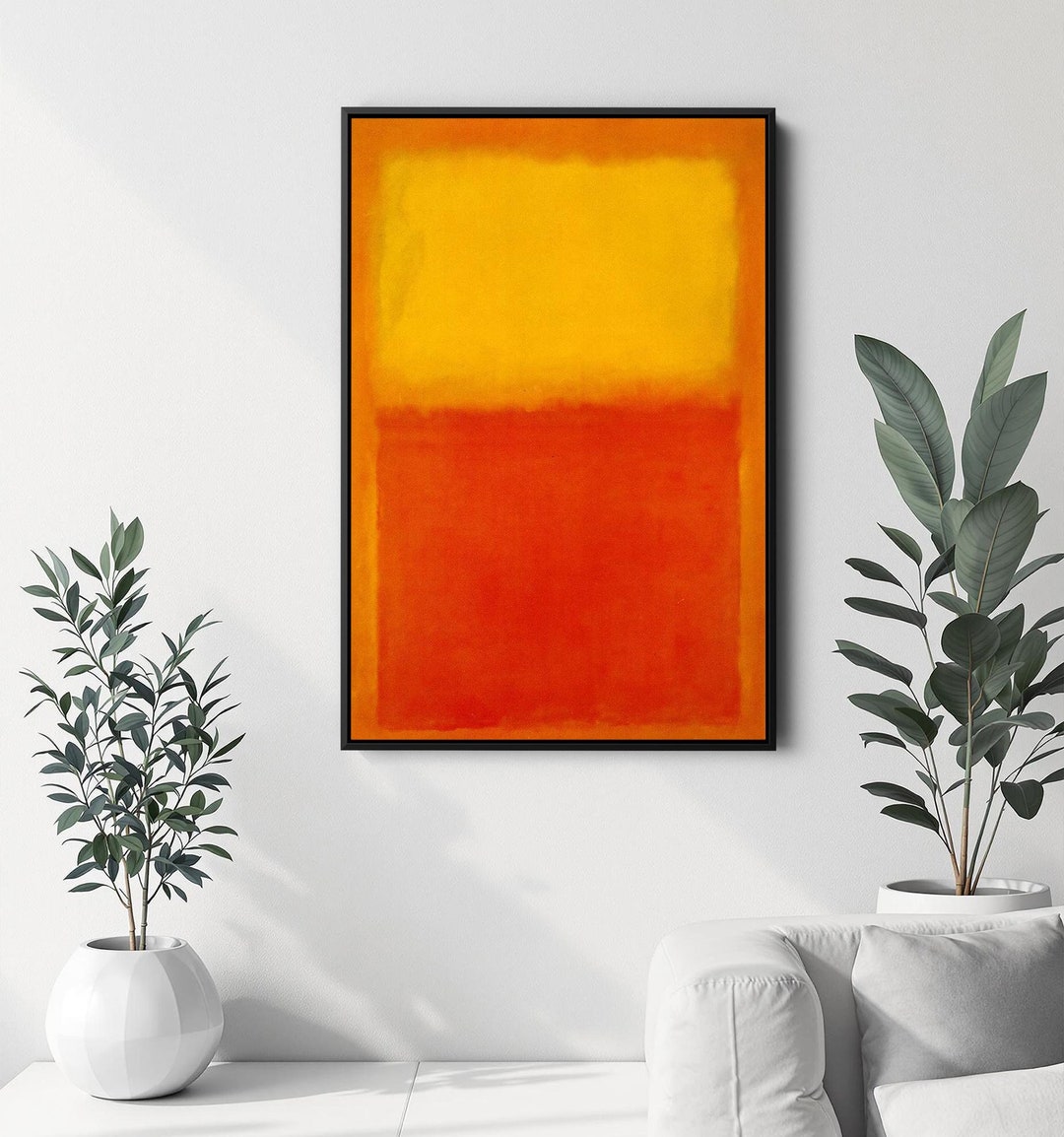 Mark Rothko Orange and Yellow 1956 Canvas Print - Abstract ...