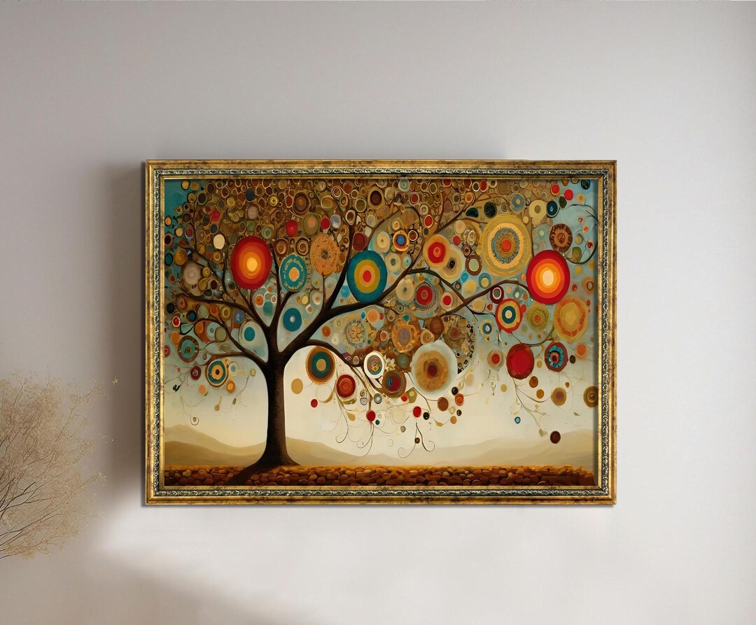 Tree of Life Gustav Klimt Canvas Wall Art,tree of Life Framed Wall Art ...