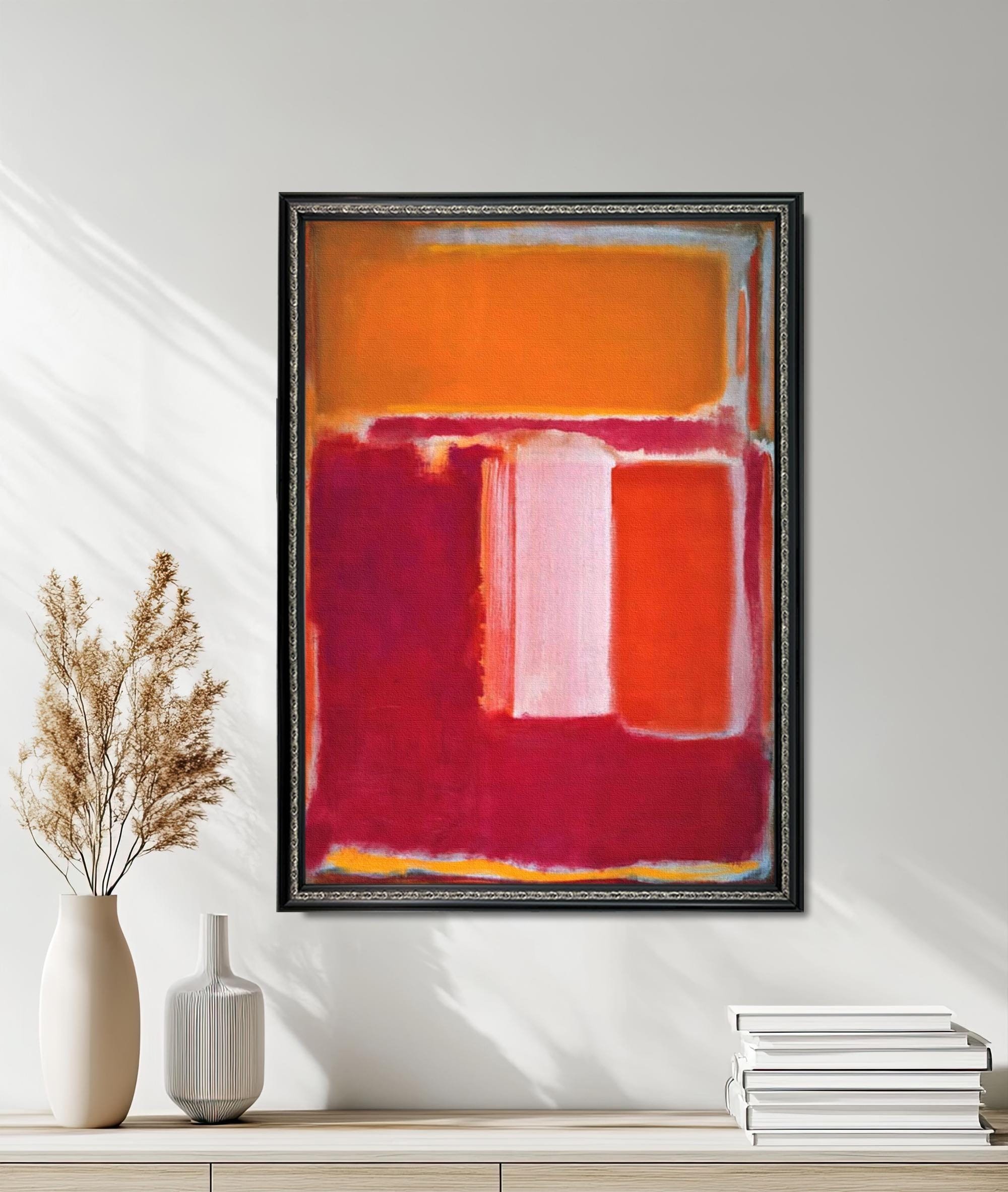 Mark Rothko - Yellow, Cherry, Orange 1947 Abstract Canvas Print