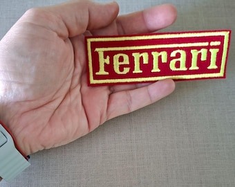 Sports Car Brand Logo Iron-On Patch, Vinyl Player Badge, Vintage Decorative Patch, DIY Embroidery, Embroidered Applique