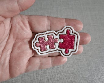 Puzzle Piece Embroidery Patch/ Autism Awareness Design/ Cute Applique/ Embroidered patch with colorful puzzle / Embroidered patch for autism