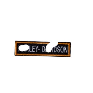 Harley Davidson Patch Badge Band 10cm x 2.5cm / 3.93 inch x 1 inch - Biker - Motorcycles - Clothing - Iron on Patches - Emblem