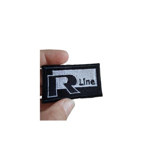R-Line Patch – Embroidered Iron-On or Sew-On VW Motorsport Inspired Applique for Car Enthusiasts, Jackets, Backpacks, DIY Projects