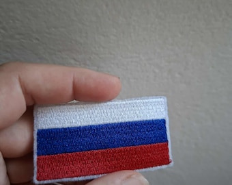 RUSSIA FLAG PATCH iron-on embroidered applique Top Quality The national flag of the Russian Federation флаг Российской Федерации Rossiyskoy