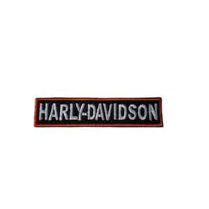 Harley Davidson patch badge band 10cm x 2.5cm - biker - motorcycles - patch on clothes - Iron on Patches - Emblem