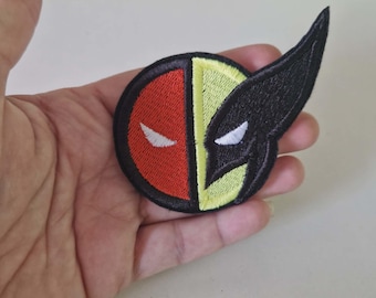 Dead Pool & Wolverine Inspired Embroidered Patch - Coplay Costume Patch - Iron On Available.