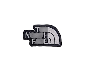 The North Face Iron-On Patch: Embroidered Logo Applique (9x5.2cm)