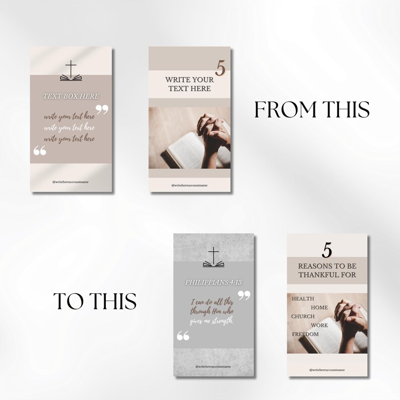 Christian Instagram Story Templates Faith Instagram Templates Editable ...