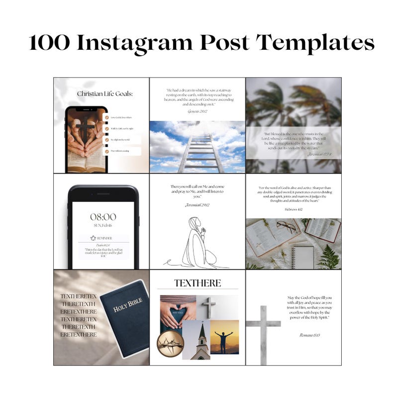 100 Christian Instagram Post Templates Faith Instagram Templates ...