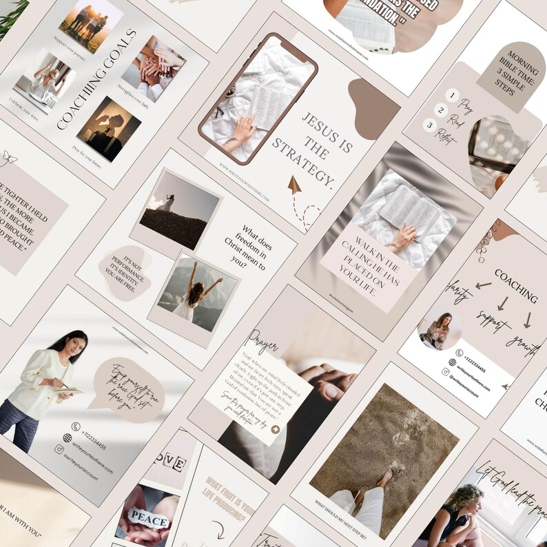 100 Christian Coach Instagram Post Templates Faith Instagram Templates ...