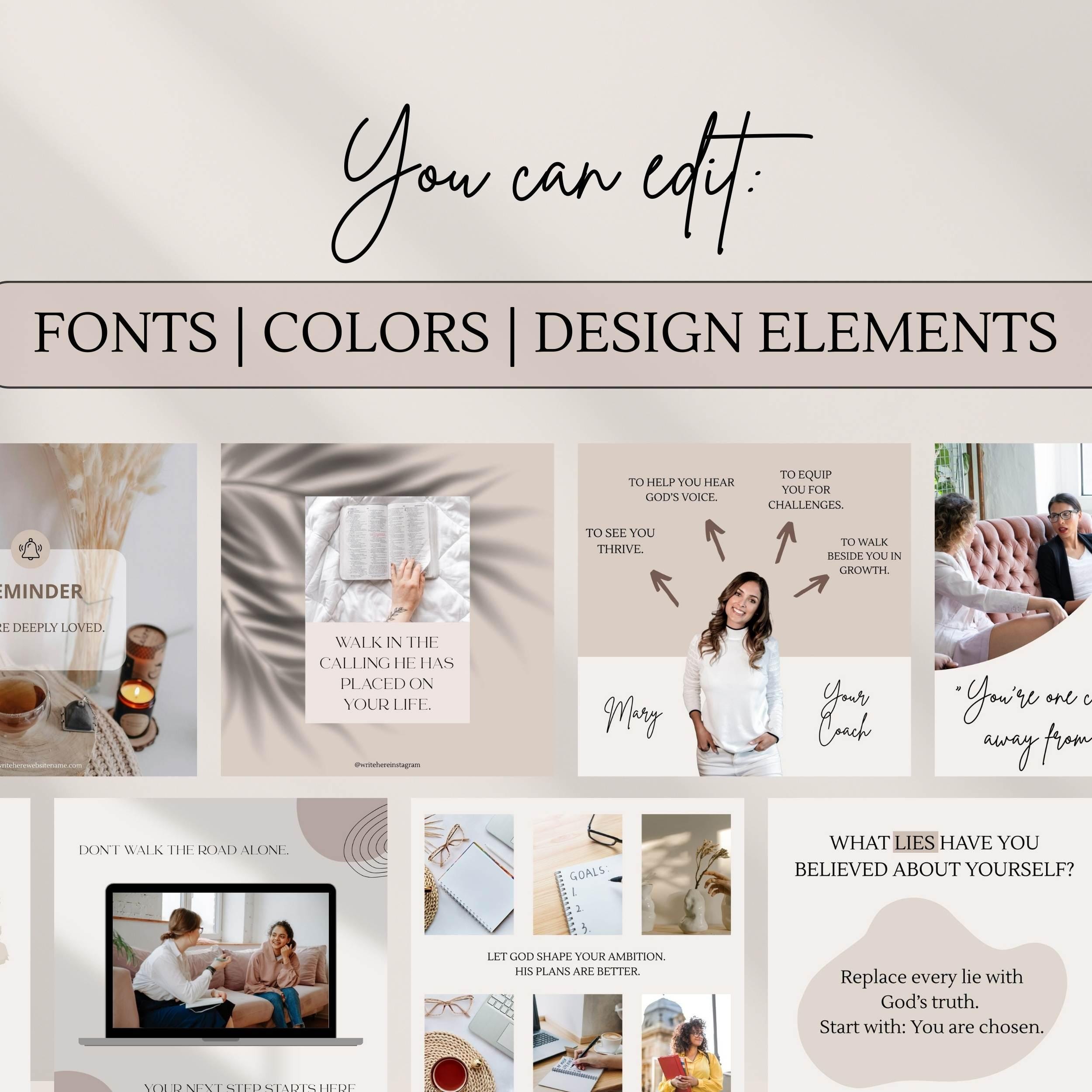 100 Christian Coach Instagram Post Templates Faith Instagram Templates ...