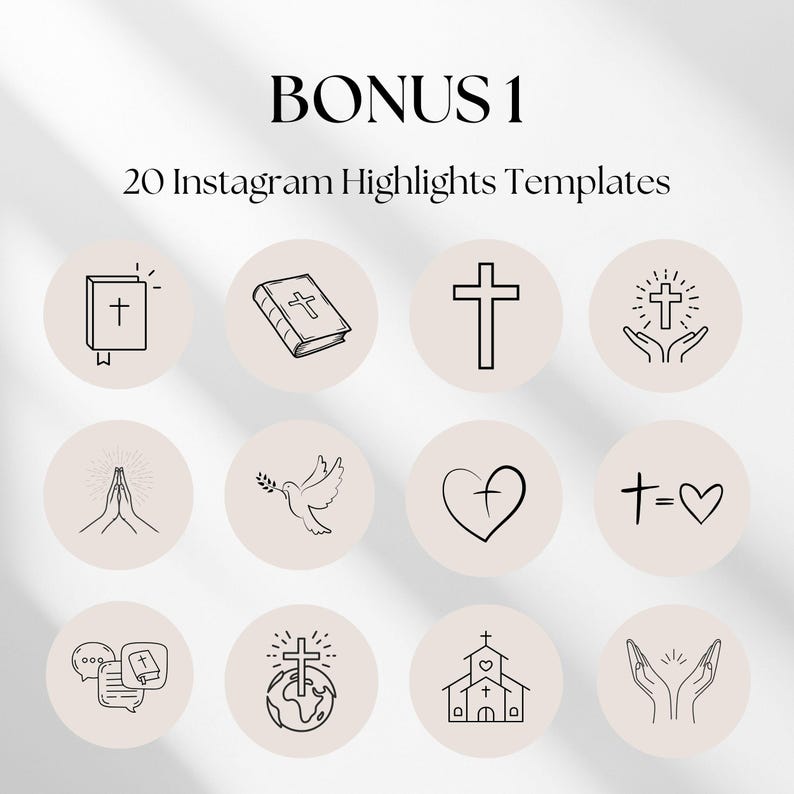 400 Christian Instagram Templates Beige Bundle Faith Instagram Post and ...