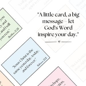 102 Bible Verse Cards Pastel Daily Bible Scriptures Printable Bible ...