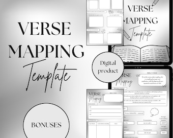 Verse Mapping Template Bible Study Template Bible Verse Mapping Printable Digital Bible Verse Study Bible Study Guide Silver Bible Notes