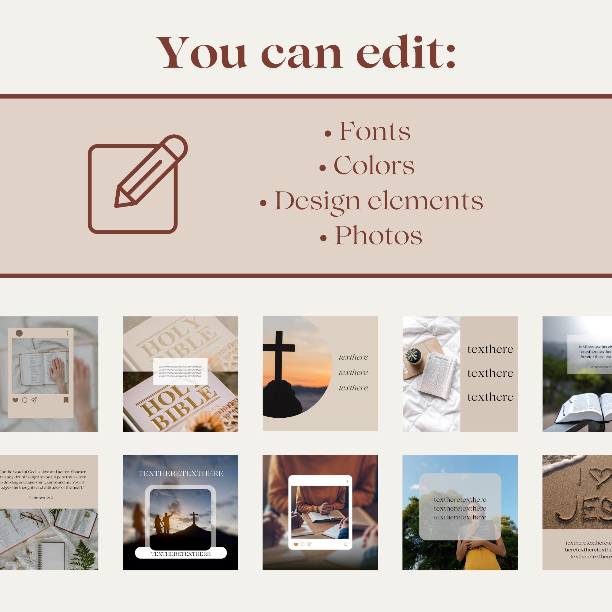 100 Christian Instagram Post Templates Faith Instagram Templates ...