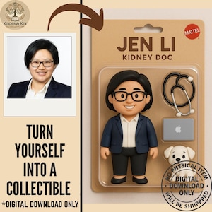 Custom Action Figure Portrait: Personalized Digital Art Gift (Digital Download)