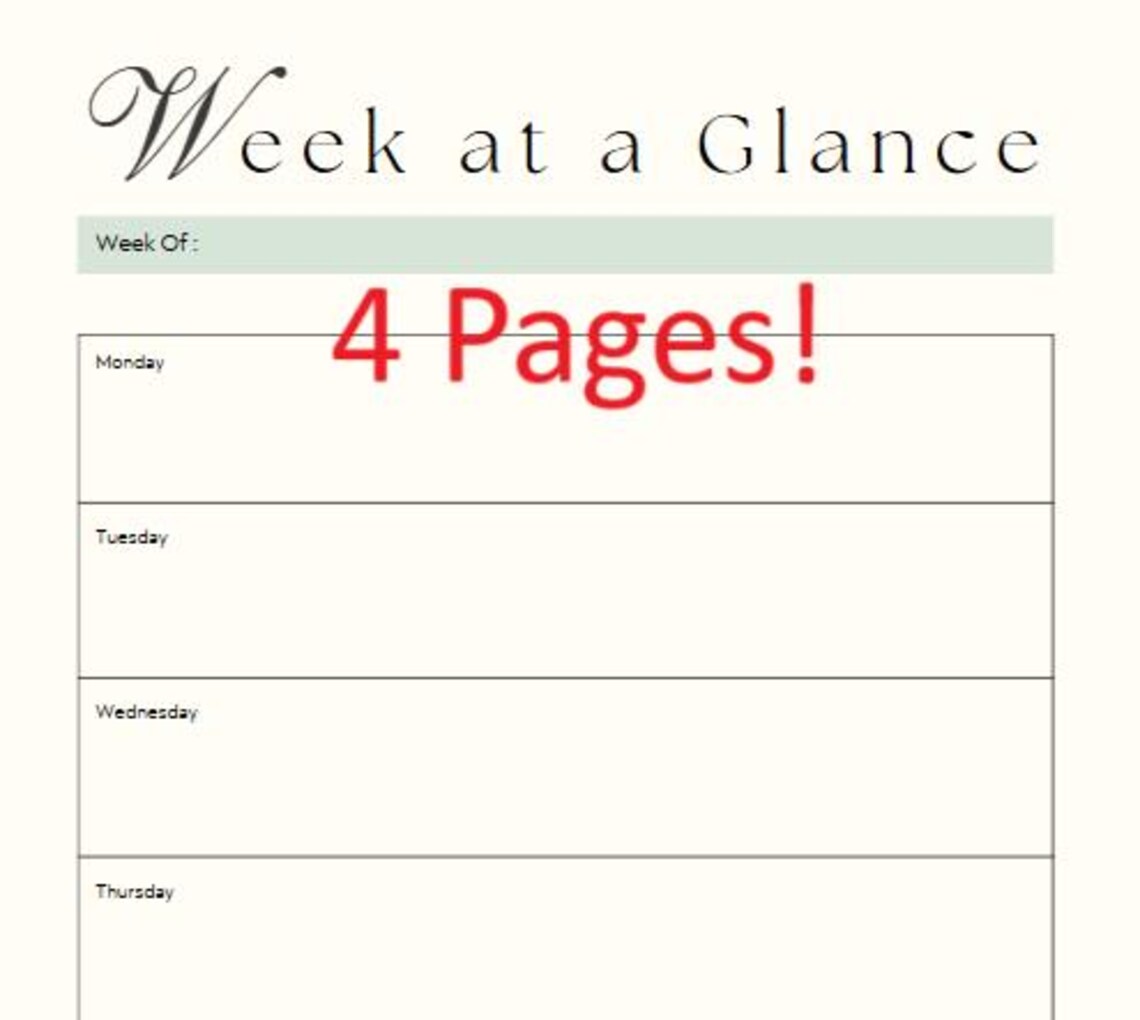 Teacher Simple Lesson Plan Template Bundle Etsy