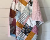 Patchwork Quilt, Patchwork Baby Quilt, Handmade Quilt, Modern Baby Quilt, Crib Quilt