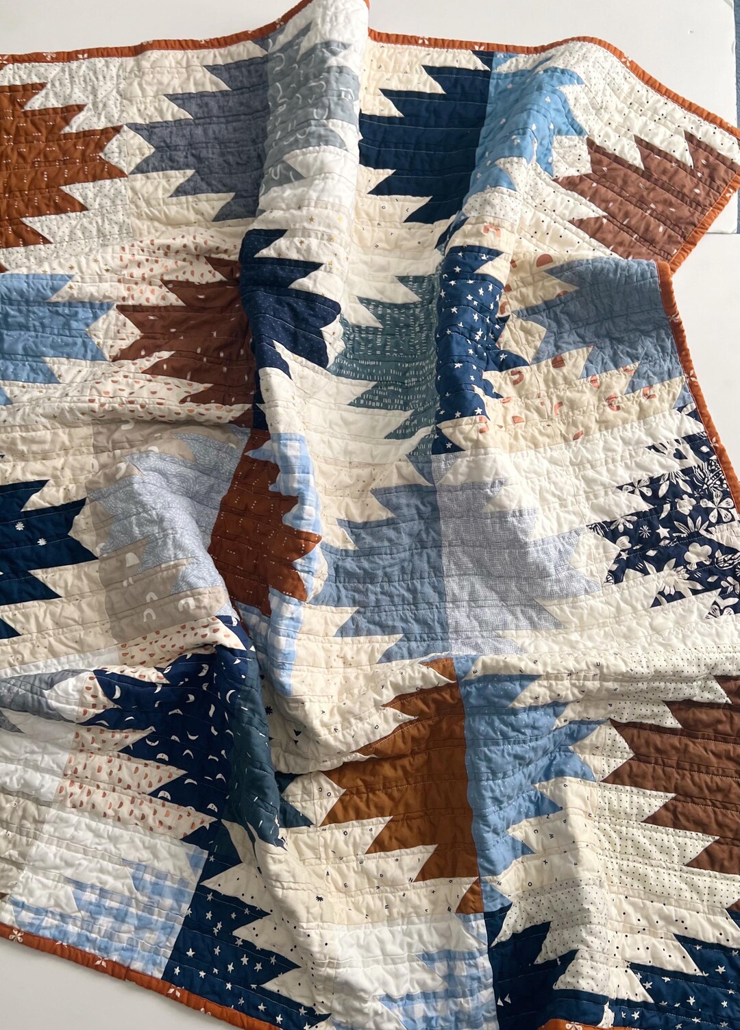 Fresh Look at Modern Patchwork Quilt Baby Quilt Modern Lap Quilt No 211