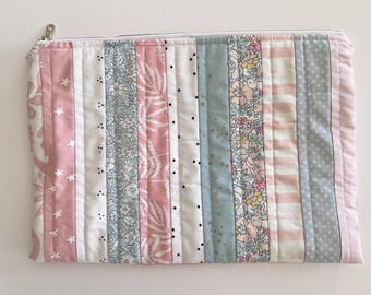 Jolie pochette patchwork, pochette zippée n° 53