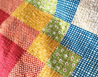 Patchwork Baby Quilt, Baby Quilt, Patchwork Quilt, Crib Quilt, Rainbow Quilt, Toddler Quilt, Nursery Decor
