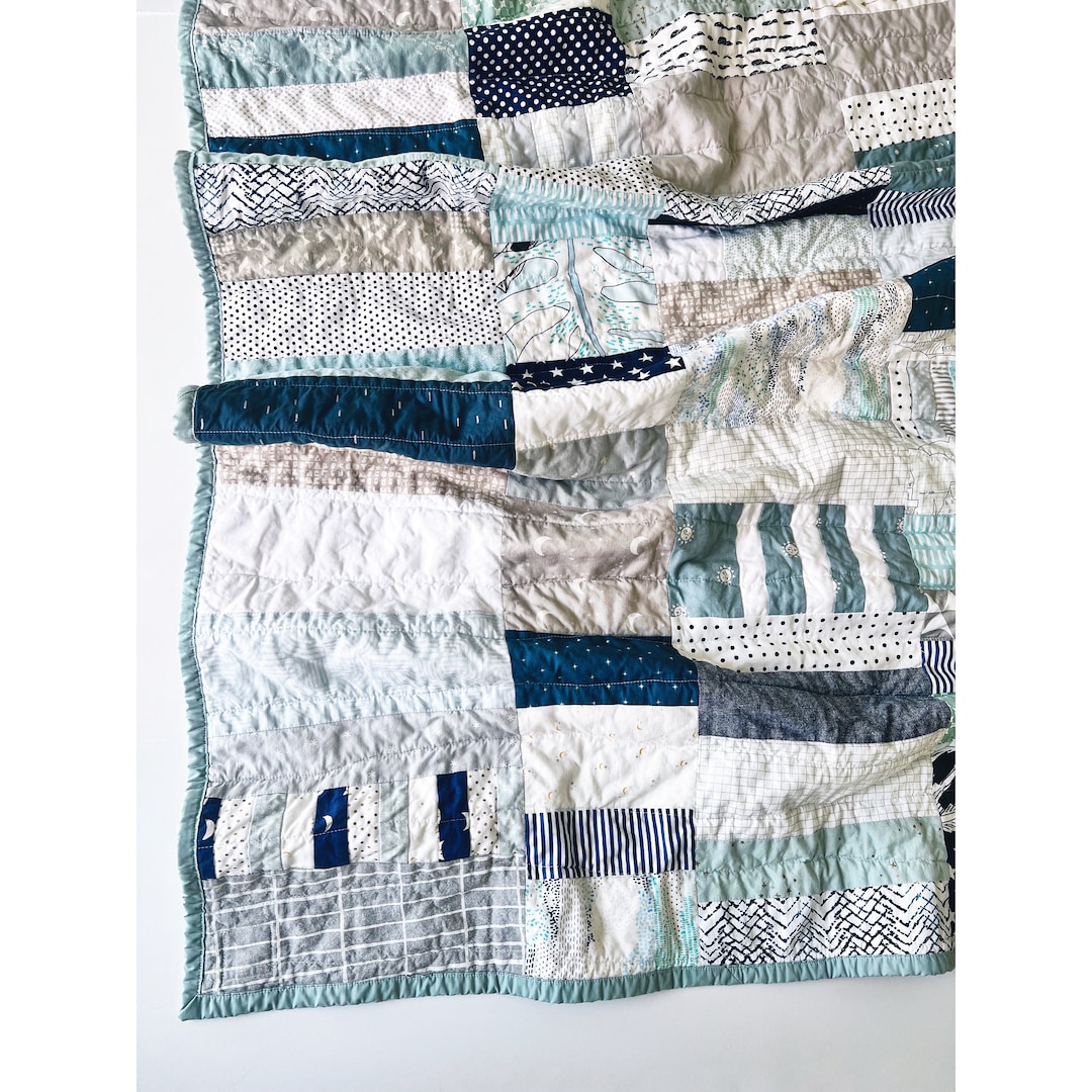 Patchwork Quilt Baby Quilt Modern Baby Quilt Crib Quilt Etsy