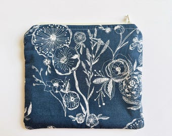 Pochette Floral Essentials : petite trousse de maquillage, pochette zippée