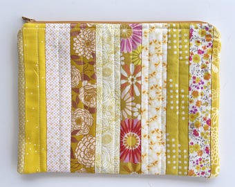 Jolie pochette patchwork, pochette zippée n°52